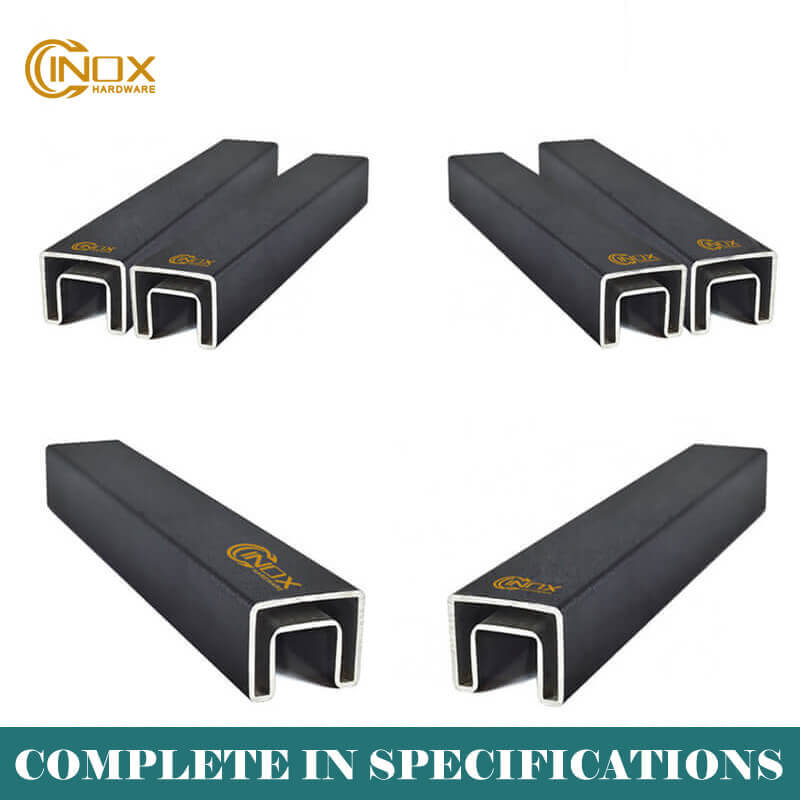 stainless steel square single groove pipe