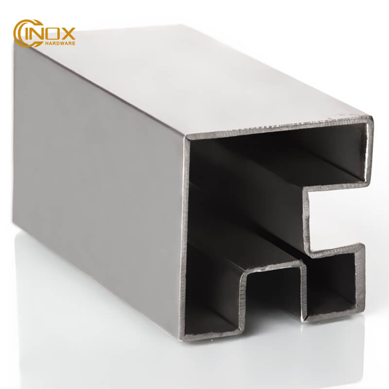 Stainless steel square double groove tube