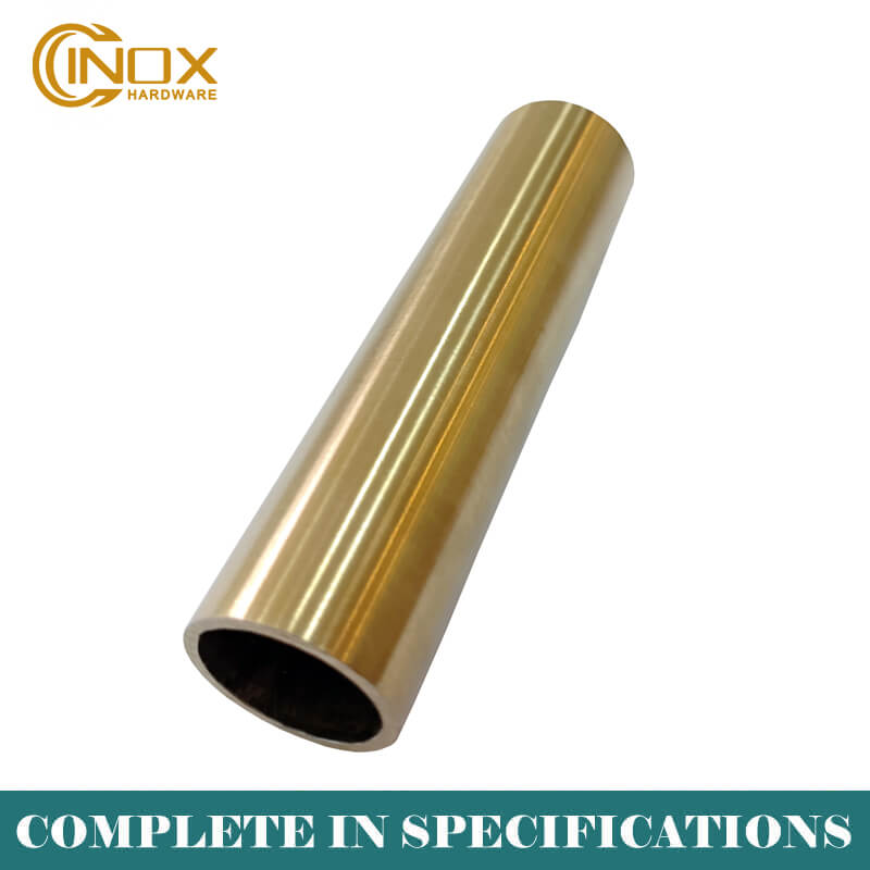 stainless steel powder coated brush gold round tube 25mm
