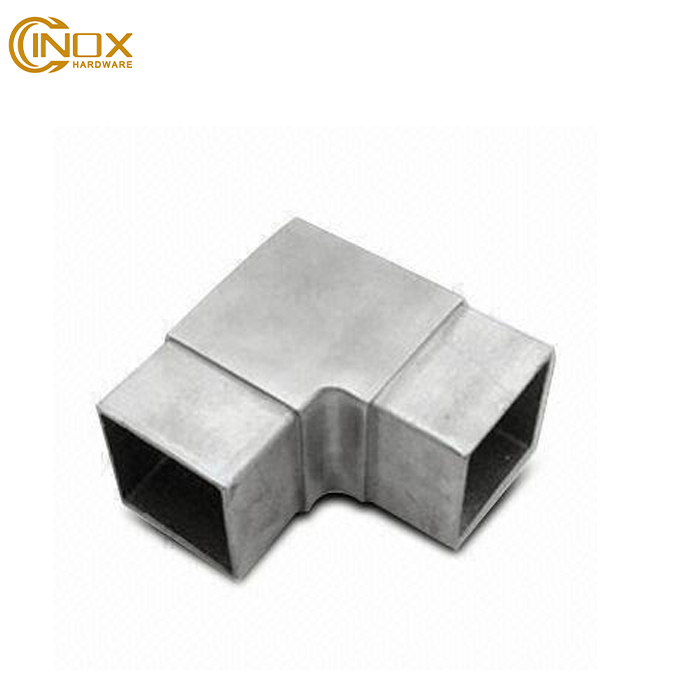 Stainless Steel Square 90 degree connector for handrail tube