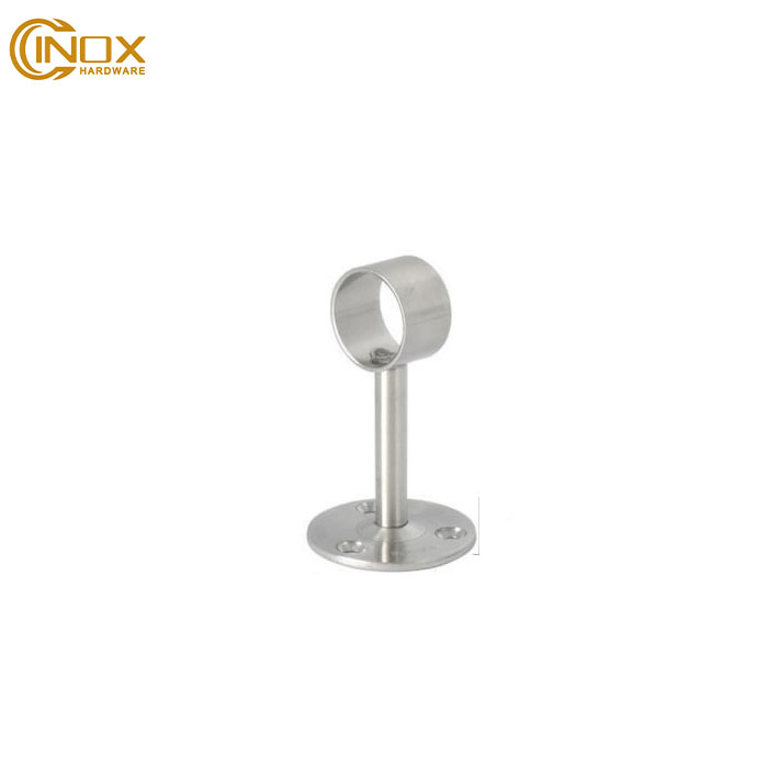 Stainless steel handrail support flat mount to tube easy install