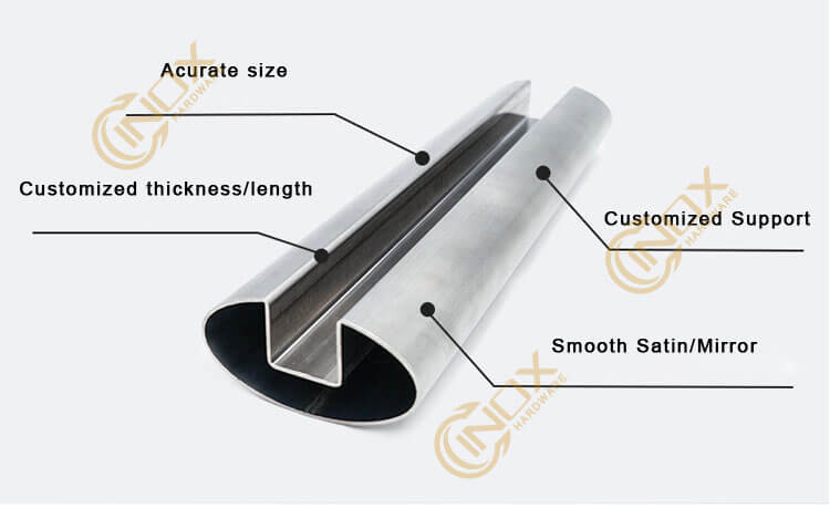 Stainless Steel ovals slot tube